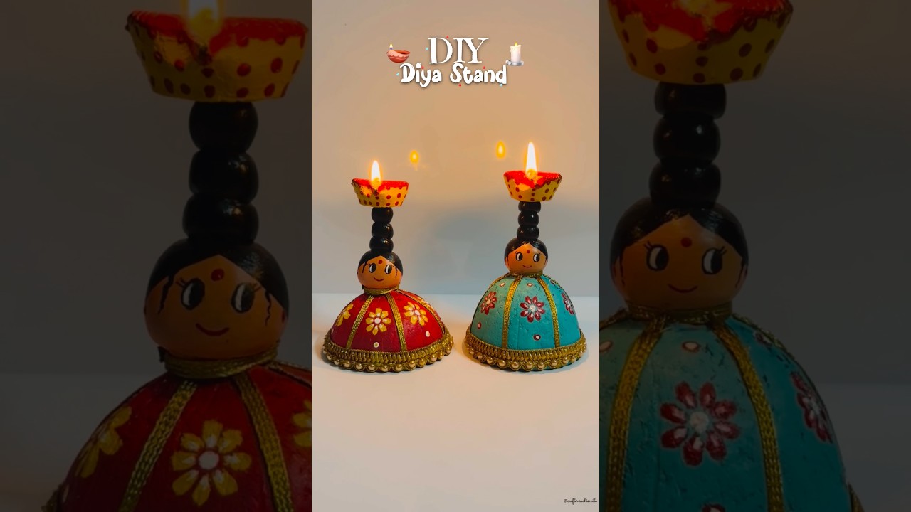 DIY Diya 🪔 Stand | Diya Decoration Idea | Diwali Diya Stand #diyastand #diwalicraft #diwali #diy