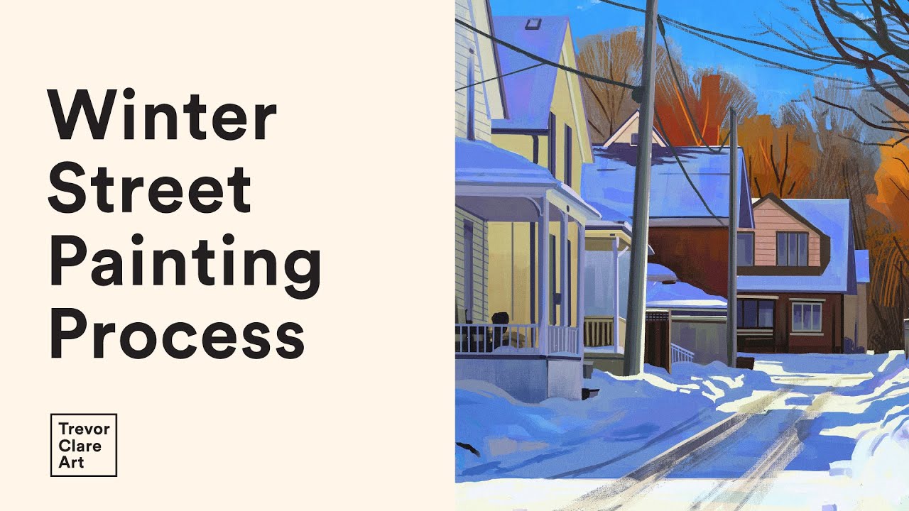 FULL Winter Street Painting PROCESS [PROCREATE TIMELAPSE]
