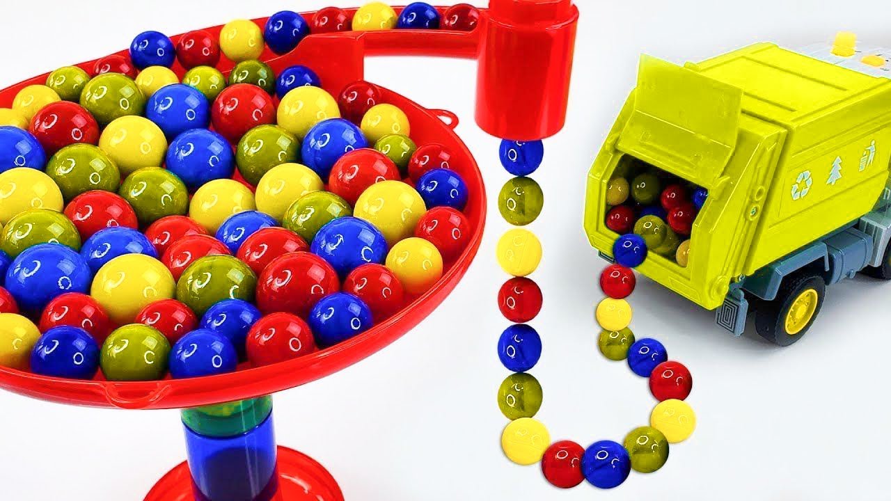 Marble Run Race ASMR ☆ HABA Wave Slope, Colorful balls and beautiful glass