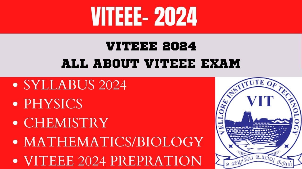 VITEEE 2024 SYLLABUS|SYLLABUS OF VITEEE 2024|VITEEE 2024 PREPRATION|VITEEE 2024