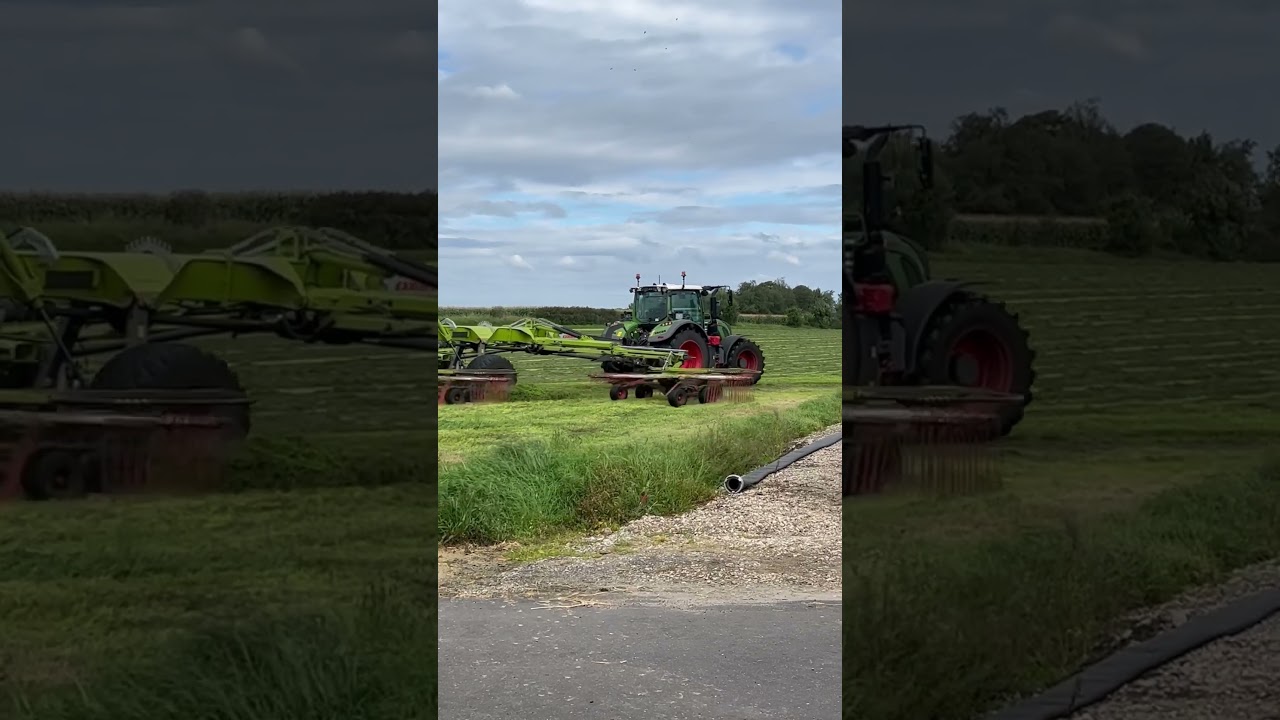 Collecting grass #tractor #agriculture #europe