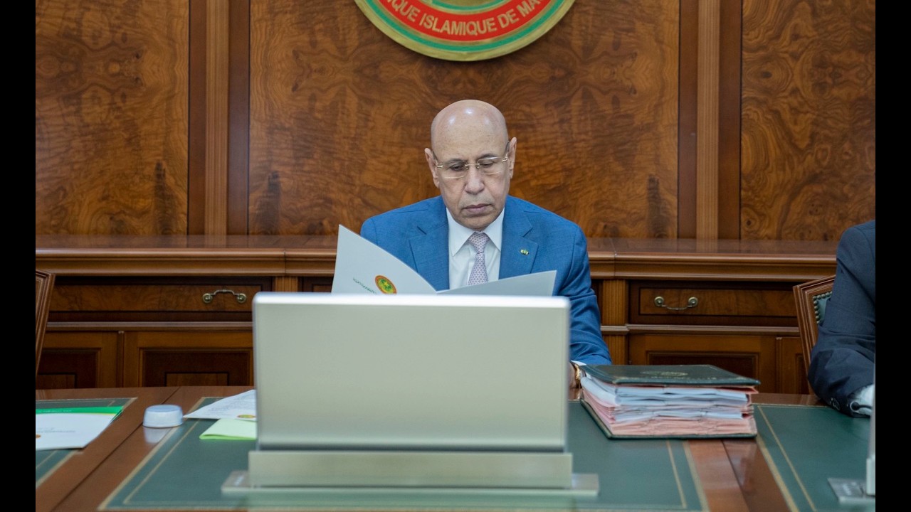 فخامة رئيس الجمهورية السيد محمد ولد الشيخ الغزواني يترأس الاجتماع الأسبوعي لمجلس الوزراء