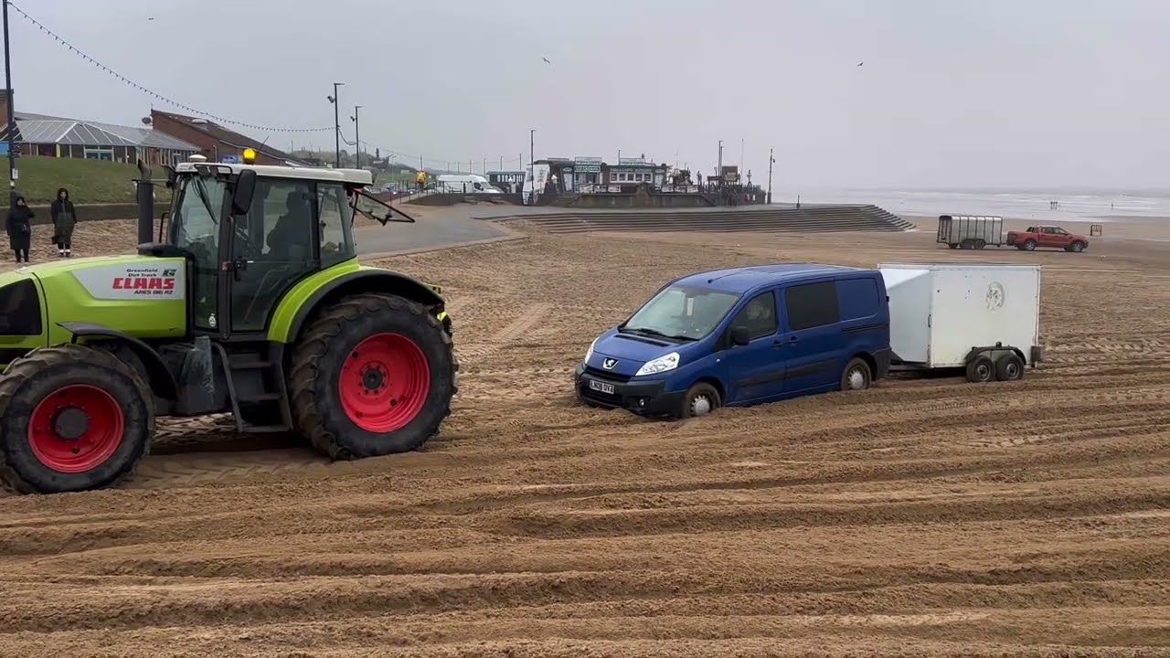 Van fails stuck on the beach pt2