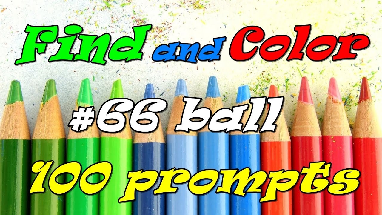Find and Color 100 prompts: #66 ball/ Adult coloring