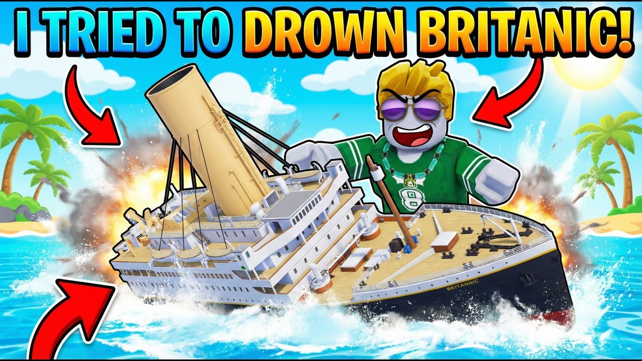 How Fast Can I Sink Britannic? (Roblox)