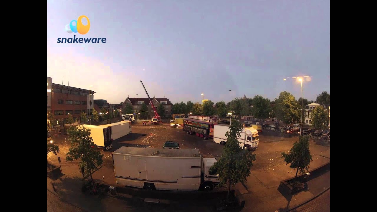Sneekweek 2012 kermis afbouwen timelapse