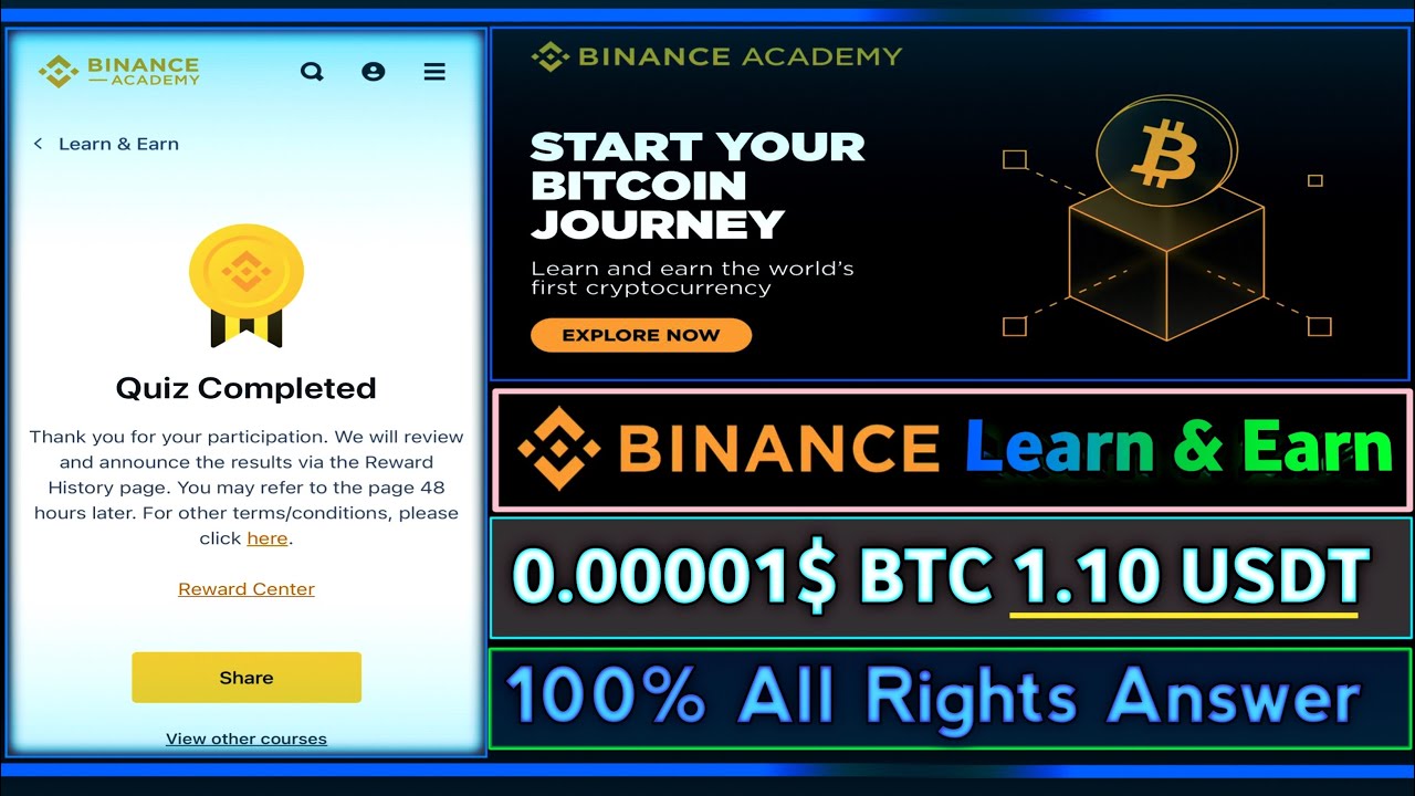 Binance Learn & Earn || Bitcoin Basics || All Rights Quiz Answer || Complete Quiz And Earn Crypto -