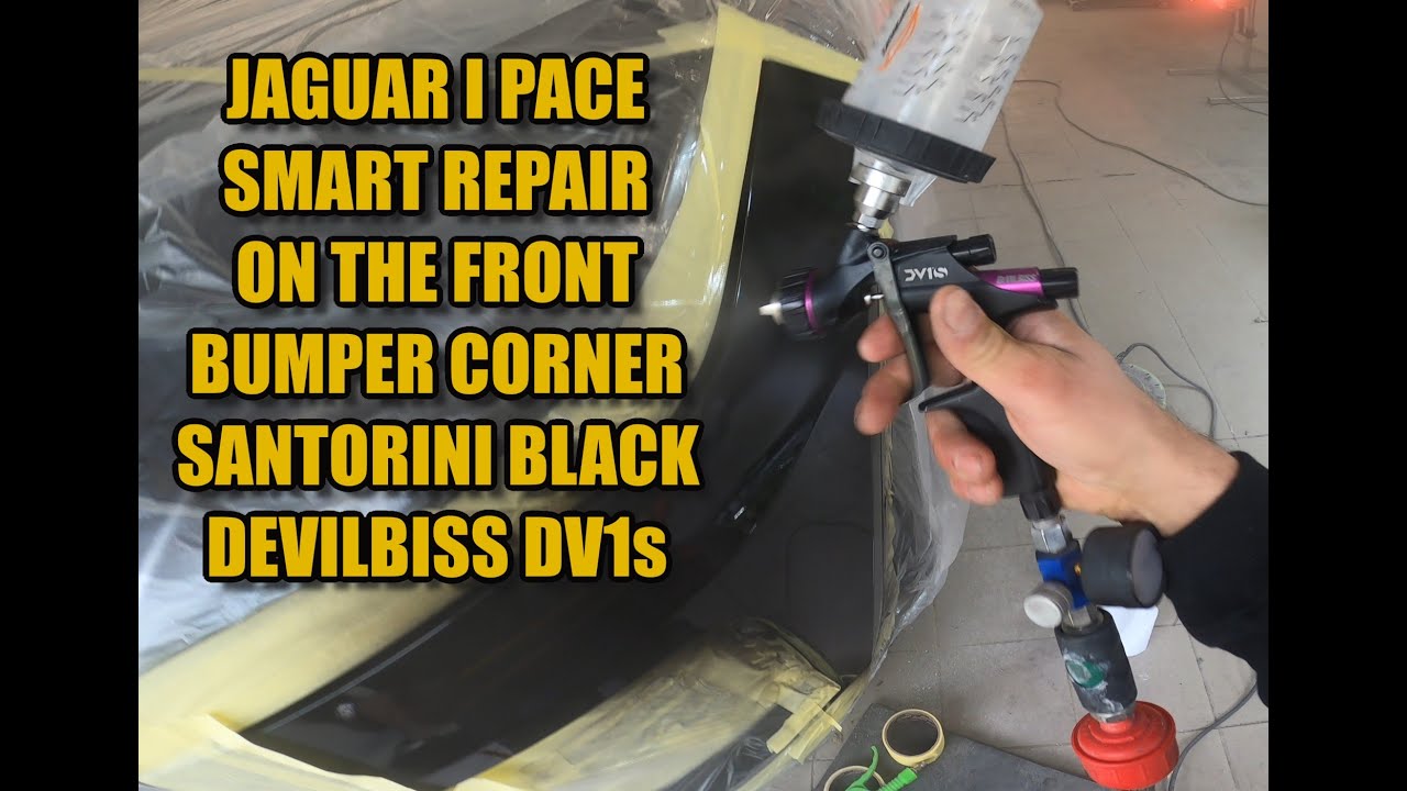 Jaguar bumper corner smart repair Santorini black