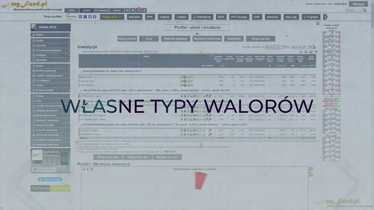myfund.pl - Własne typy dla walor&oacute;w