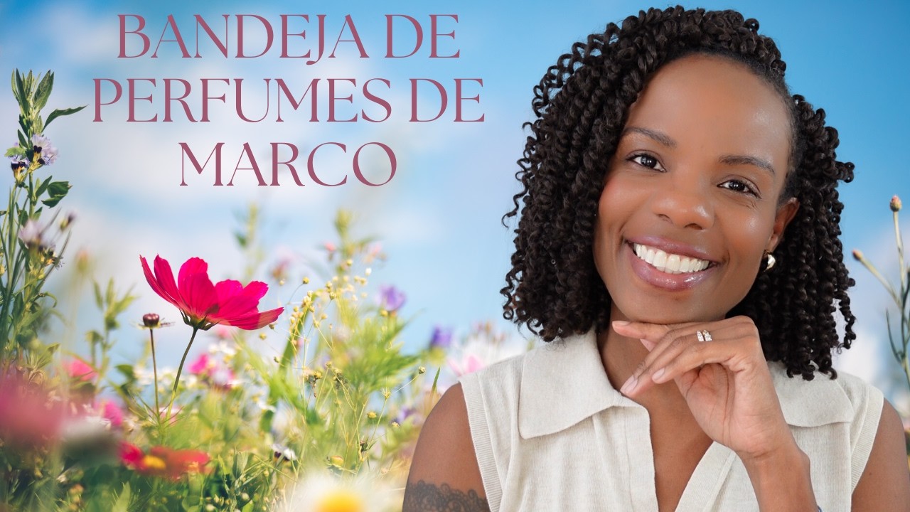 Bandeja de Março. Perfumes Rosa. 