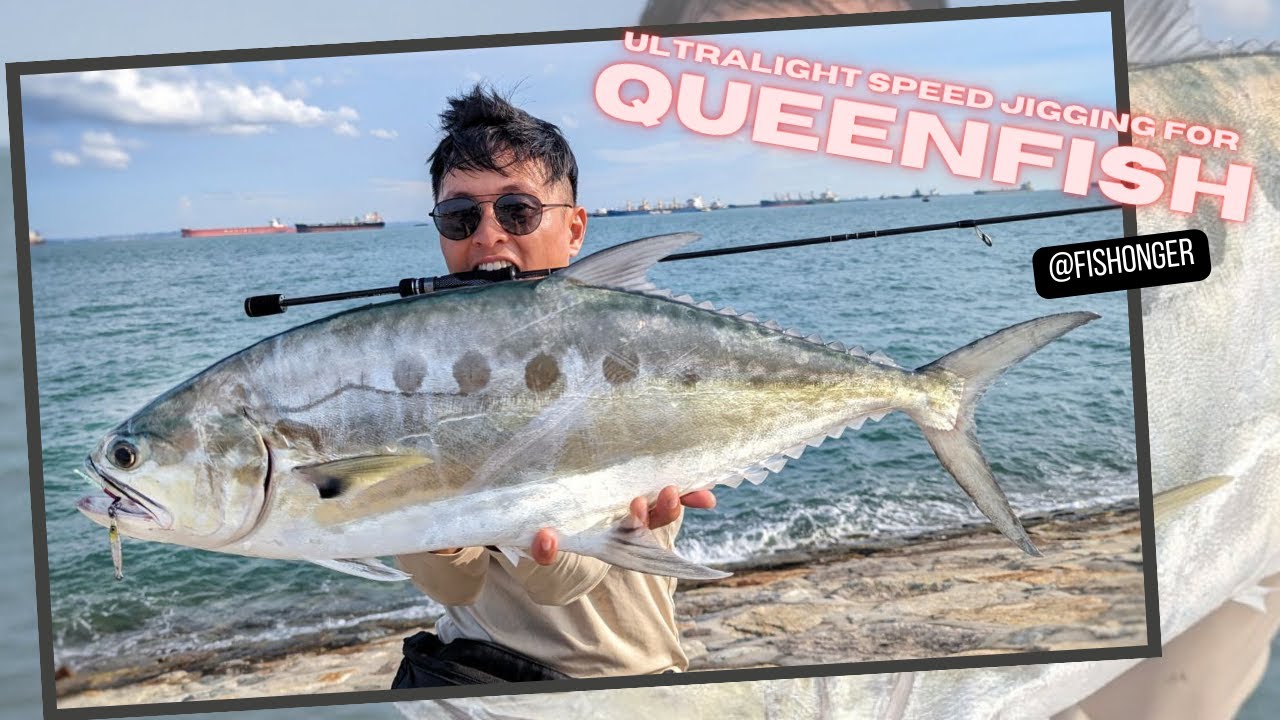 Ultralight Jigging for BIG Queenfish! *Raw & Uncut Fight Footage*