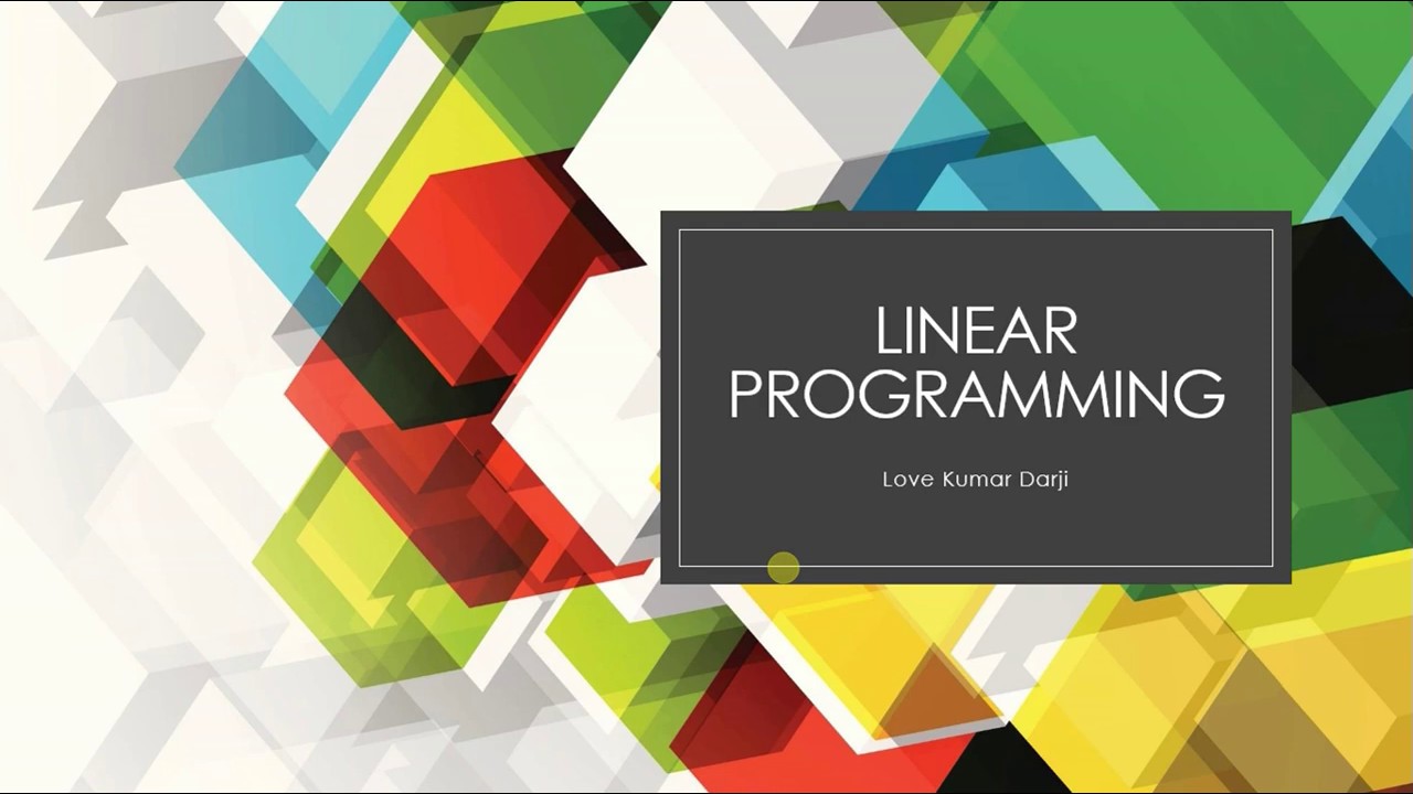 Class 12 Linear Programming Introduction