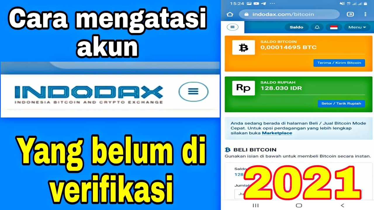How to deal with an INDODAX account that has not been verified