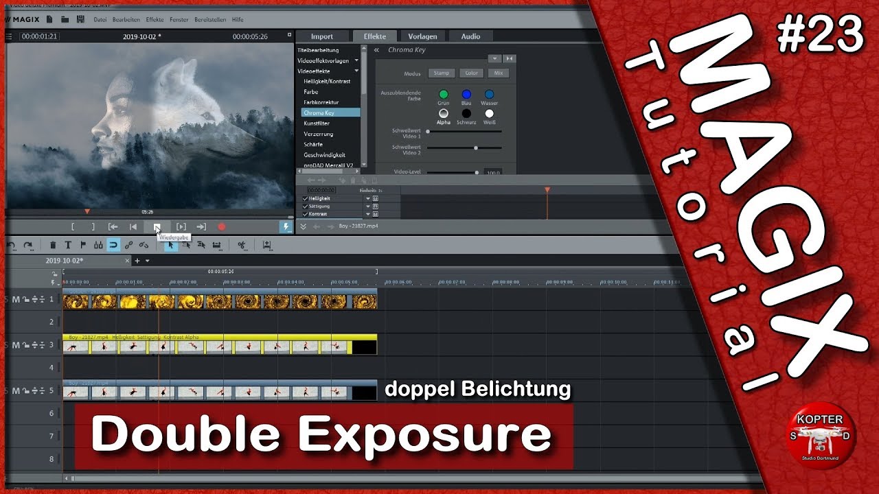 Magix Video Deluxe • Double Exposure wie? • Tutorial • deutsch