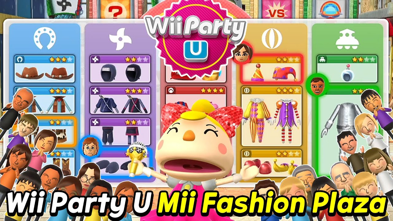 Wii Party U Mii Fashion Plaza gameplay | Pierre Vs Sophia Vs Eduardo Vs Monica | Expert com