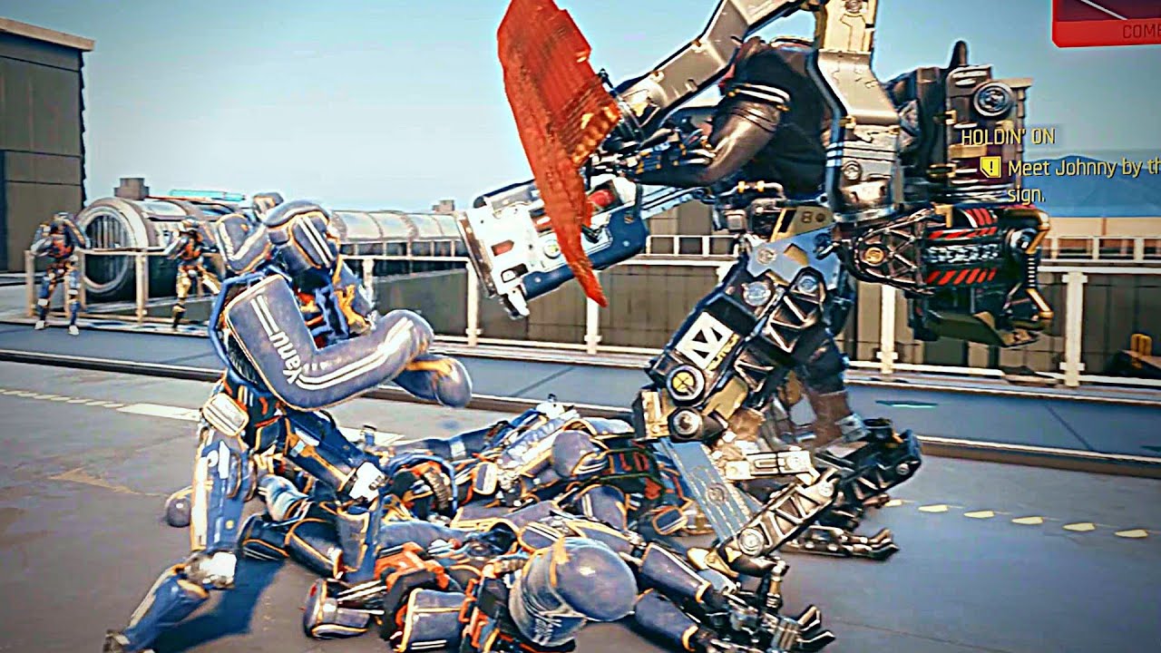 Militech Exo Suit VS All Robot | Cyberpunk 2077
