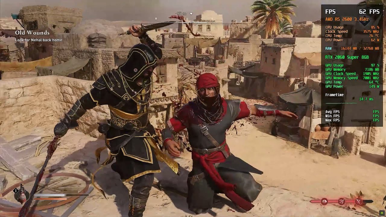 Assassin's Creed Mirage | 1080p | High | Ryzen 5 2600 + RTX 2060 Super 8 GB 🎮