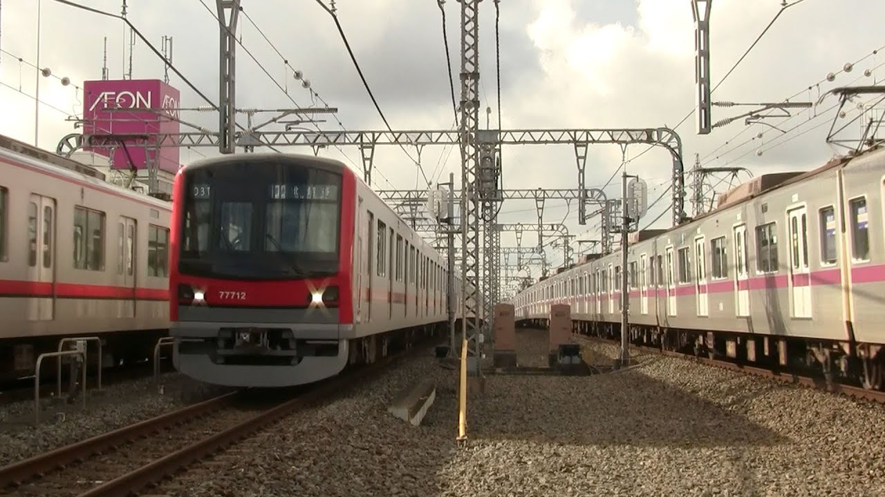 【5倍速】平日朝の東武スカイツリーライン新越谷駅（字幕入り）
