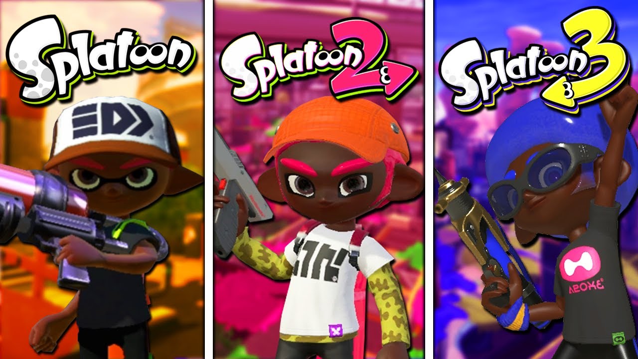 Игроки Splatoon 1 против Splatoon 2 против Splatoon 3
