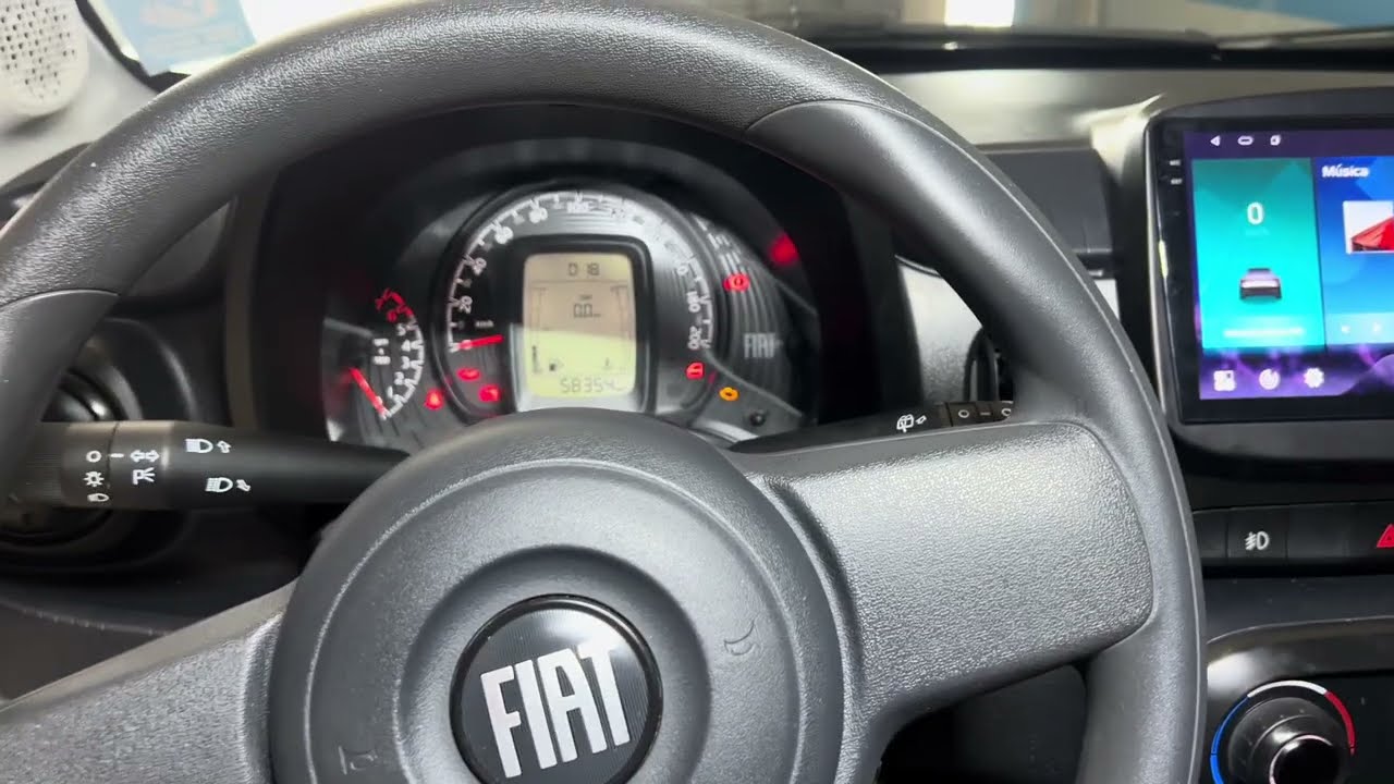Ligando led do farol de neblina no painel  com botão original no Fiat Mobi.