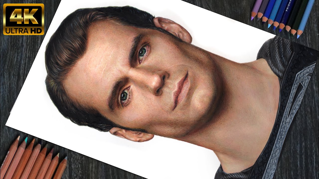 Colored Pencil Drawing Superman - Henry Cavill