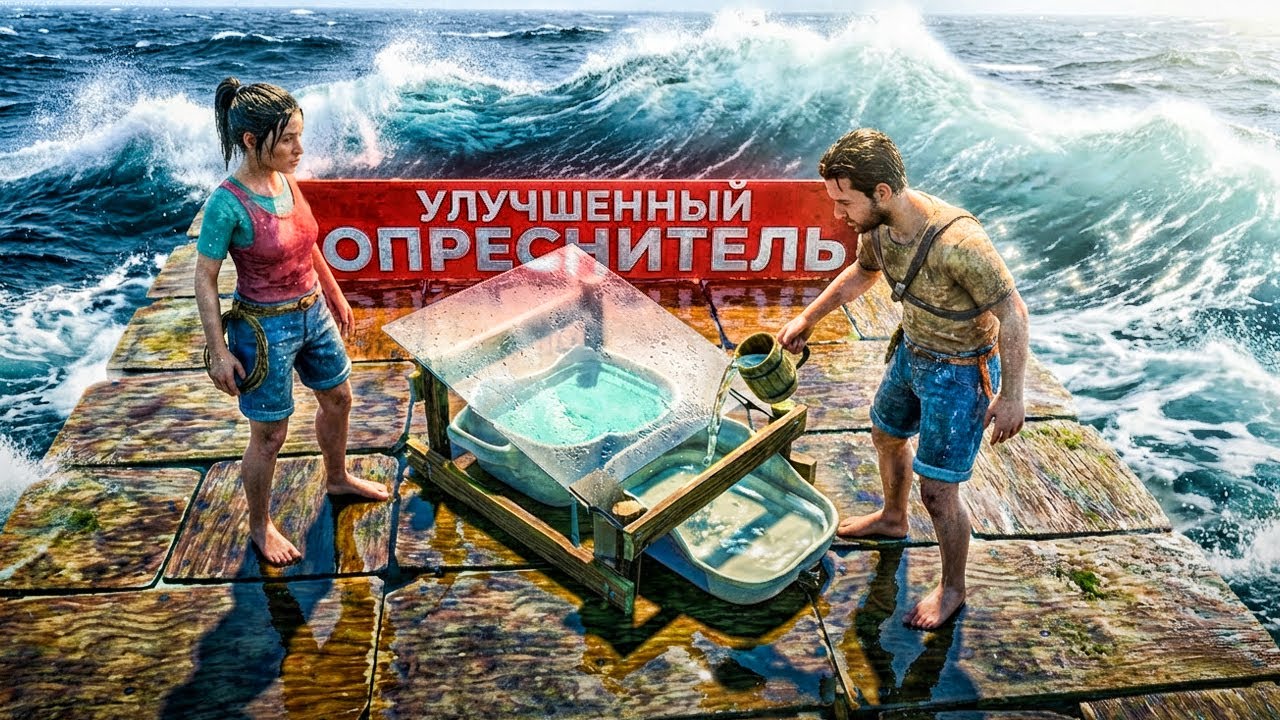 СКРАФТИЛИ ОПРЕСНИТЕЛЬ! Теперь у нас много воды! Raft #8