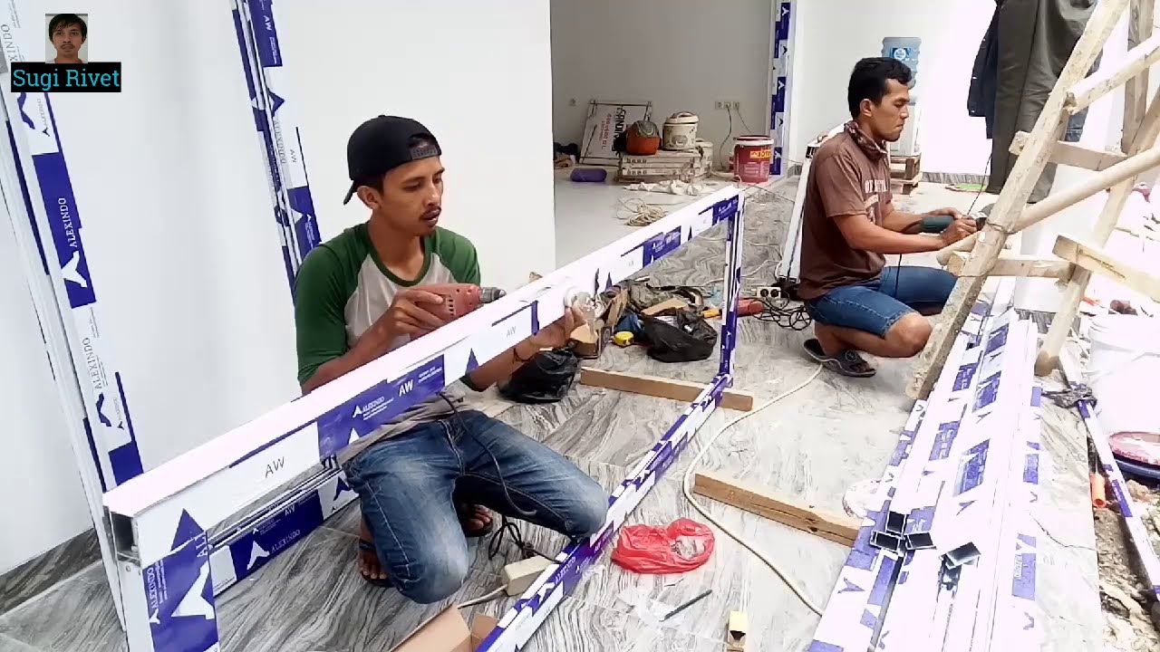 Cara Membuat Pintu Lipat Aluminium Part1 !!