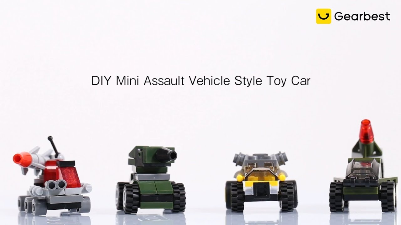 DIY Mini Assault Vehicle Style Military Construction Toy Car Building Blocks - Gearbest.com