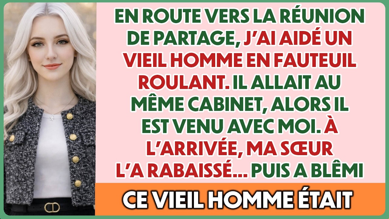 Ma sœur s’est figée à la réunion d’héritage en me voyant avec un mendiant… il était en fait…