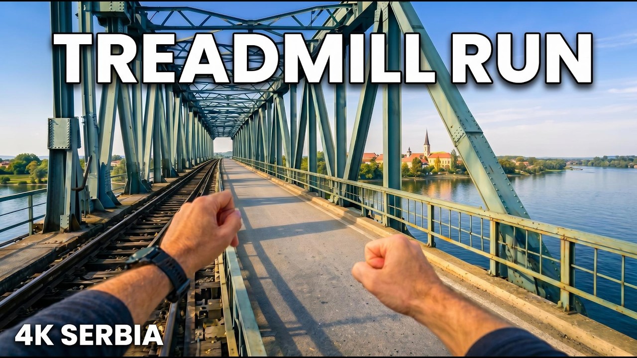 4K Serbia Treadmill Run: River & Nature (36min)