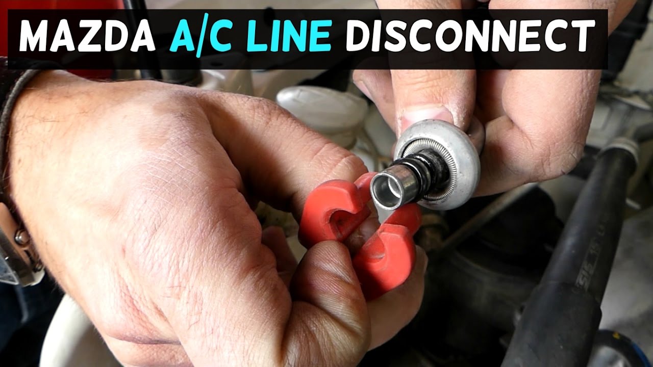 HOW TO DISCONNECT AC LINE ON MAZDA | DEMONSTRATED ON MAZDA CX-7 AC LINE