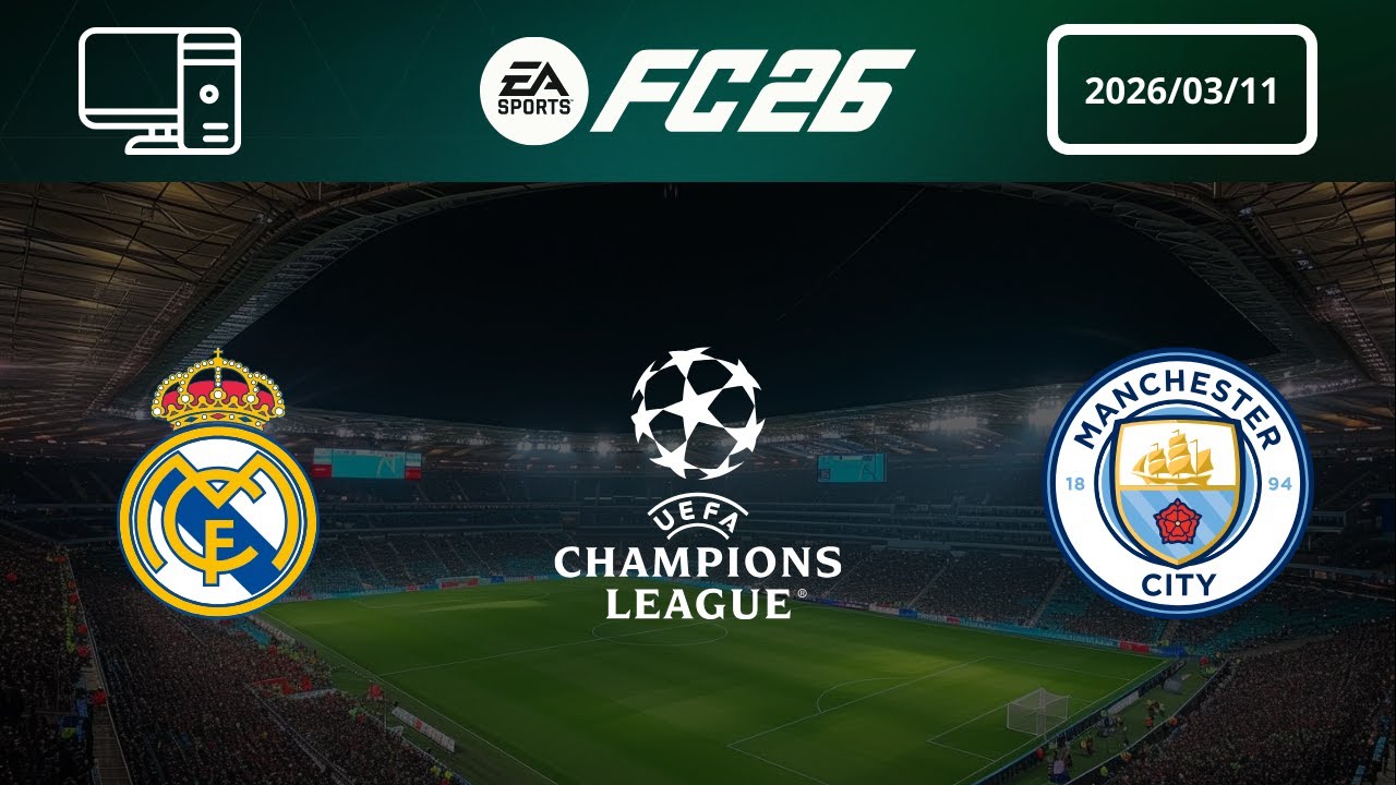 [4K] Real Madrid vs Manchester City - Prediction - 2025-26 UEFA Champions League - EA FC 26