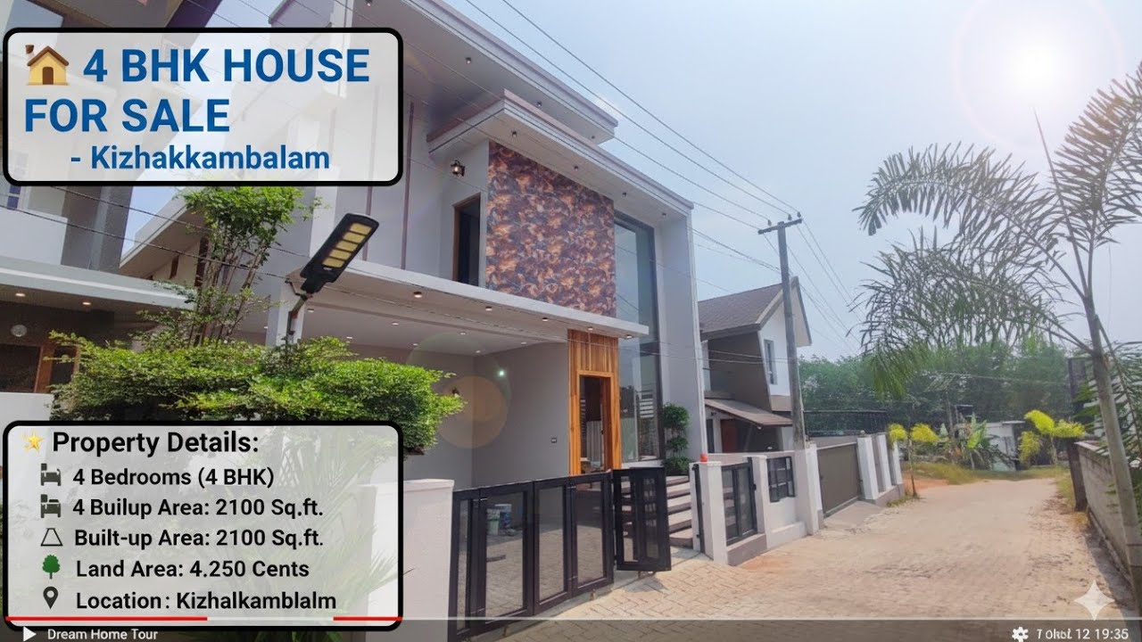 ​Luxury Living in Kizhakkambalam! 🏡 4BHK Modern House Tour