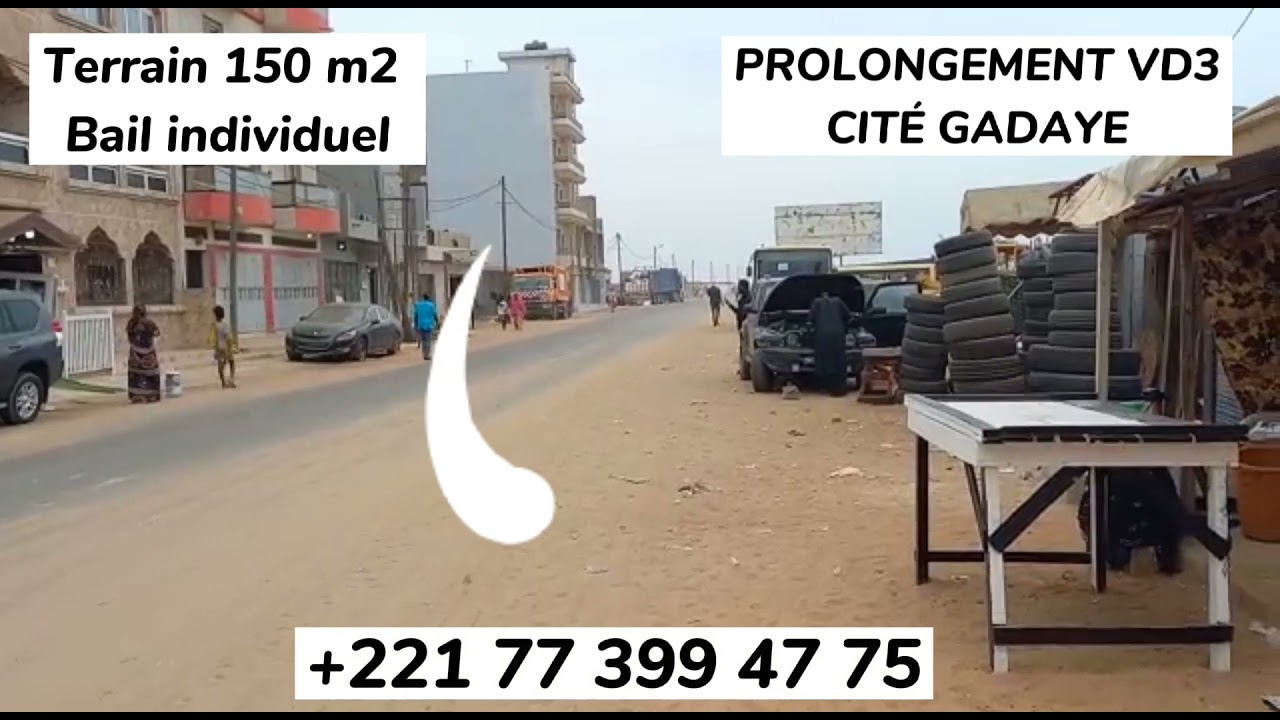 TERRAIN 150 M2 BIEN PLACÉ PRÈS DU ROND-POINT GADAYE/ +221773994775