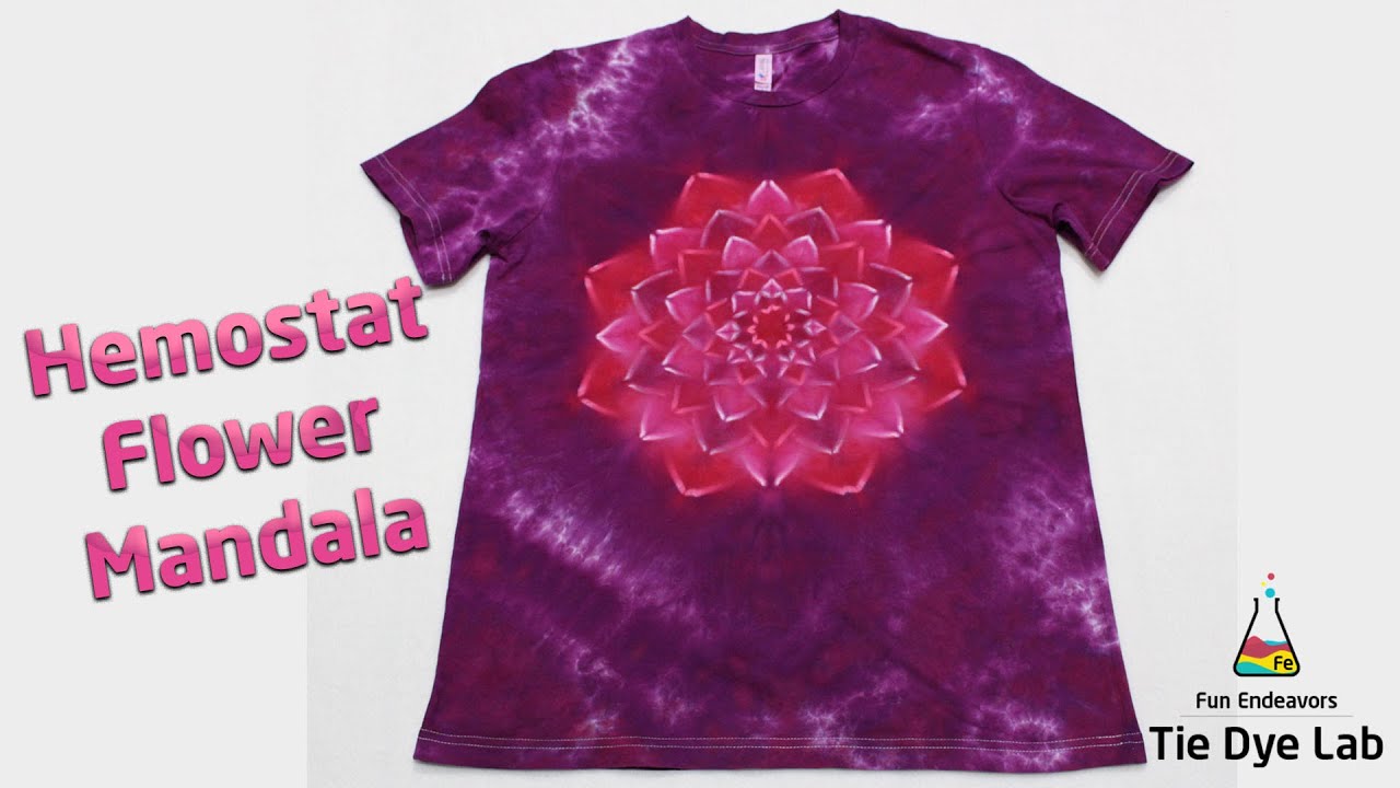 How To Make A Tie Dye Hemostat Flower Mandala T-shirt [Using Liquid Dye]