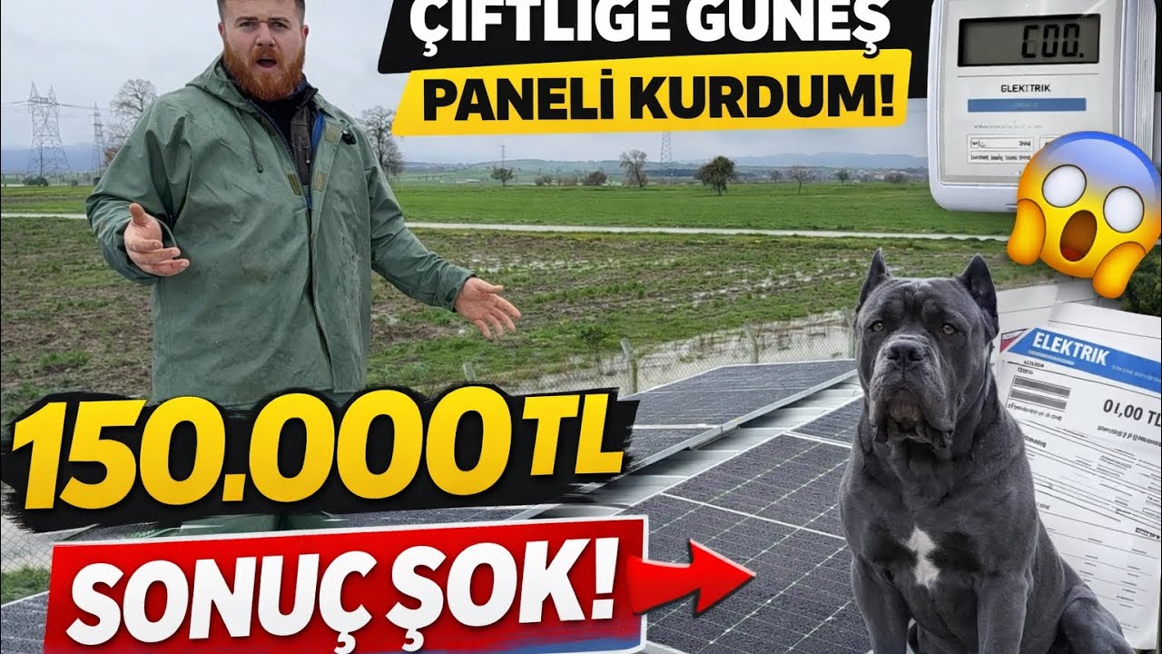 ÇİFTLİĞE GÜNEŞ PANELİ KURDURDUM! 150 BİN TL GİTTİ AMA... (Değdi mi?)