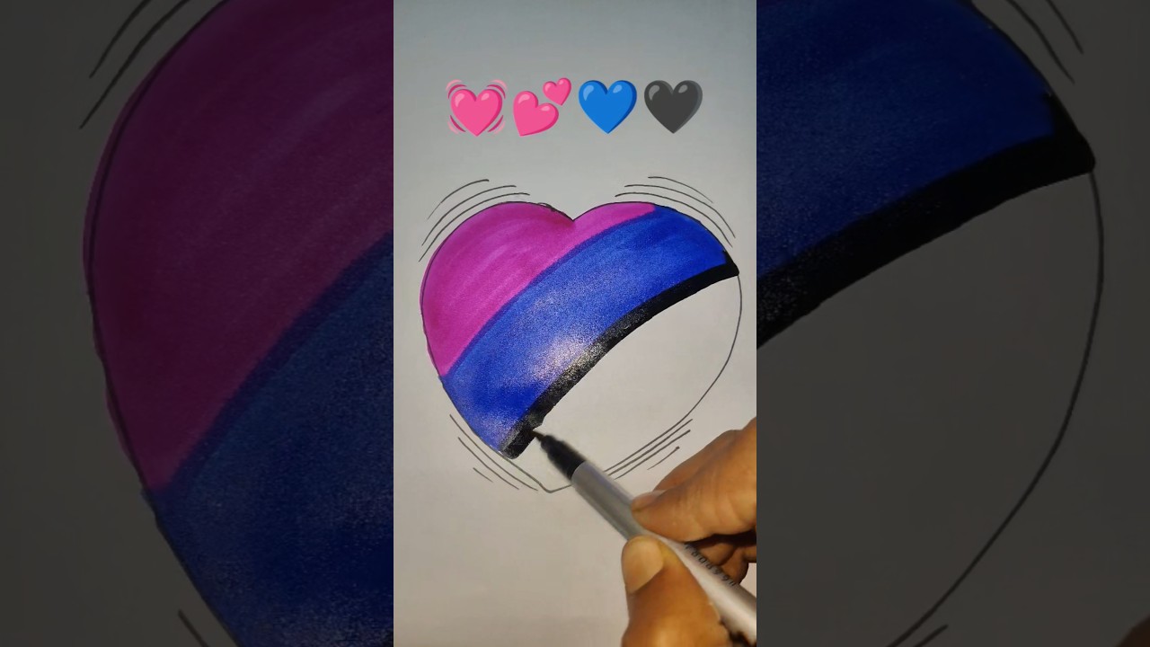 Satisfying creative art 💓💕💙🖤#shorts #creativeartemoji #trending #viral #kidseducatio