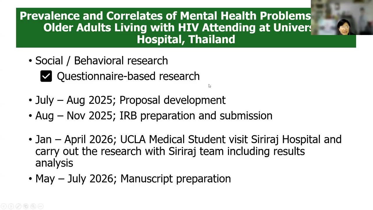 Global Health Program 2025 Selective - Partner Conversations: Clinical Research in Thailand