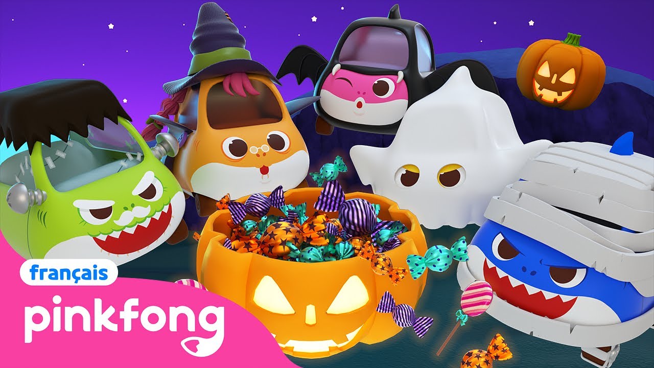 🎃Baby Shark's Halloween Slide | Chanson d'Halloween | Pinkfong en français! Chansons pour Enfants