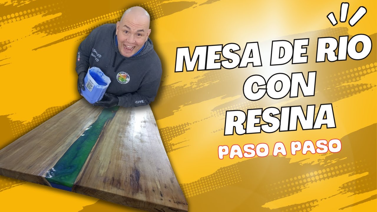 MESA DE RÍO CON RESINA EPOXY / Desde cero paso a paso creamos una mesa de madera con resina