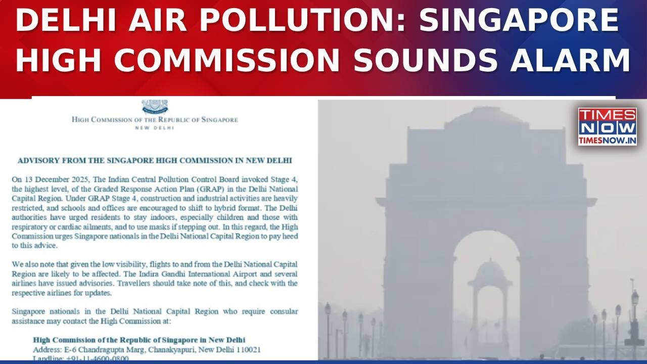 Delhi Air Pollution Crisis Goes International: Singapore Commission Issues Advisory For Nationals