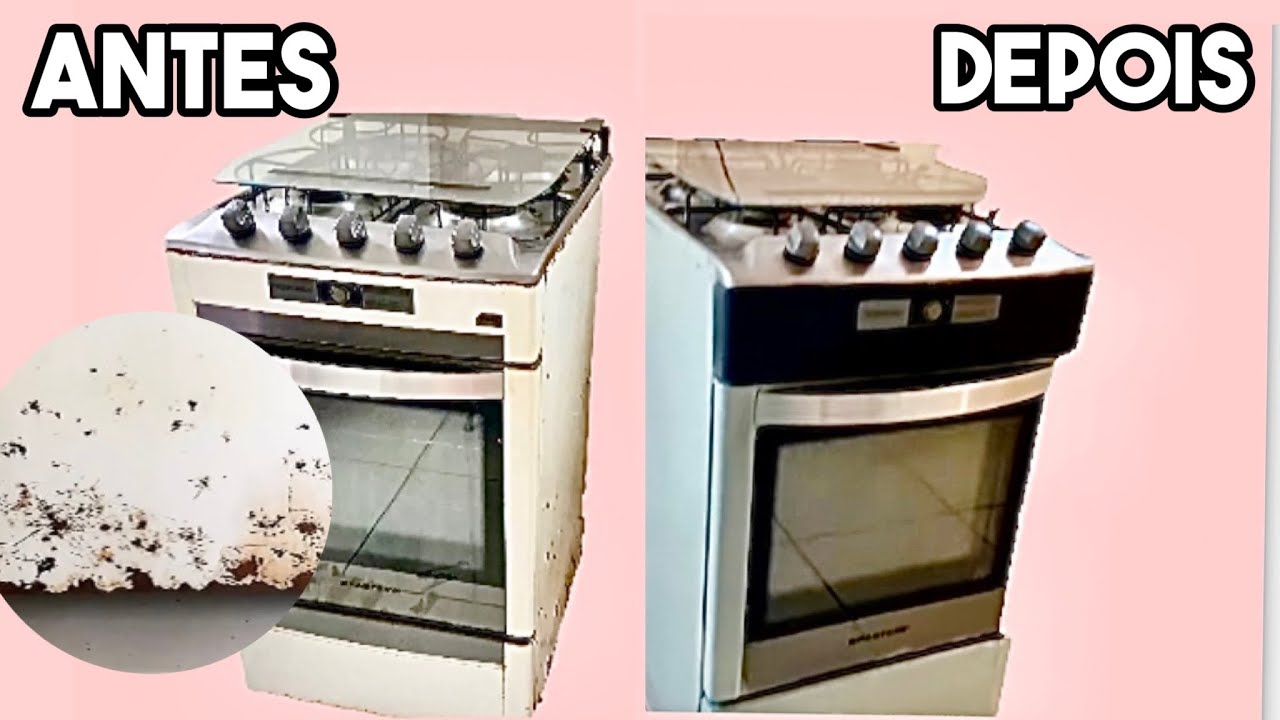 DIY Como reformar/ pintar FOGÃO ENFERRUJADO! Ficou novo!!!