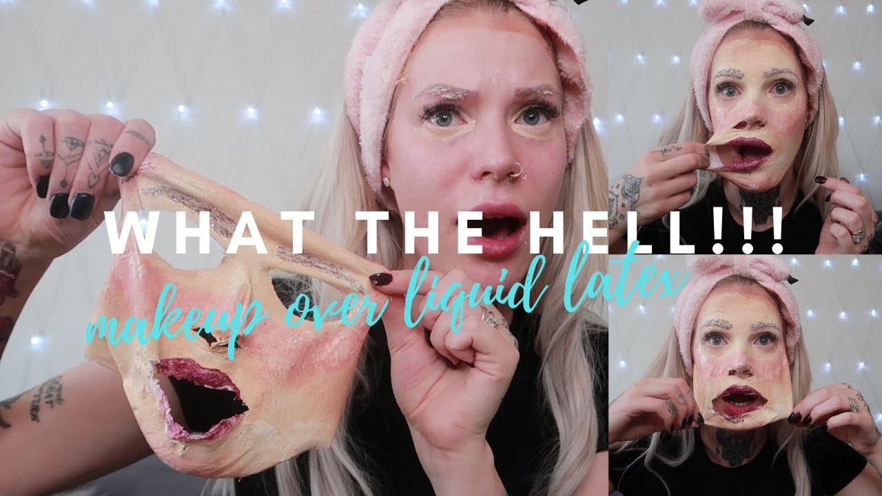FULL FACE OF MAKEUP OVER LIQUID LATEX | when makeup goes horribly wrong | makeup horror stories