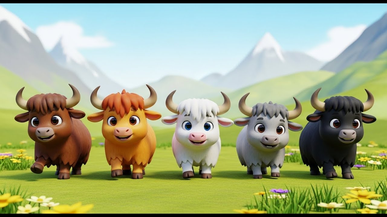 Five Little Yaks Plod Plod Plod | Mountain Adventure & Counting Song
