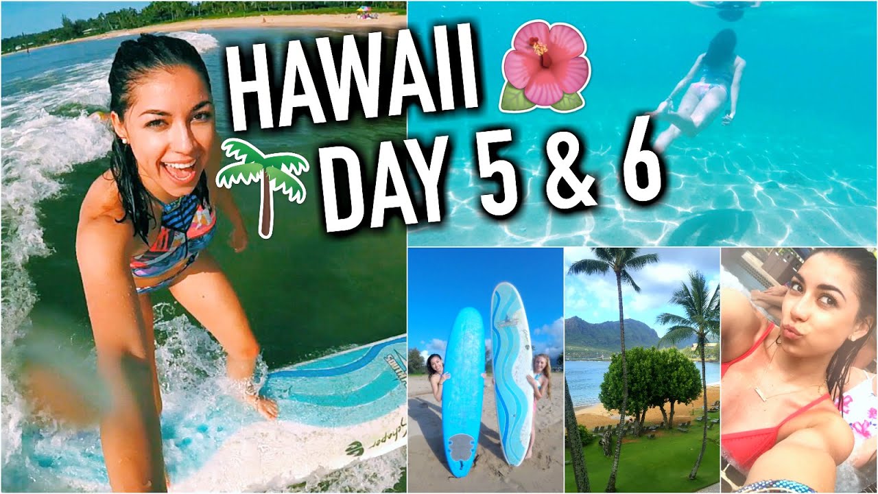 HAWAII - Crazy Hotel Room Tour, Boat Ride, Snorkeling, & Surfing! Day 5 & 6!