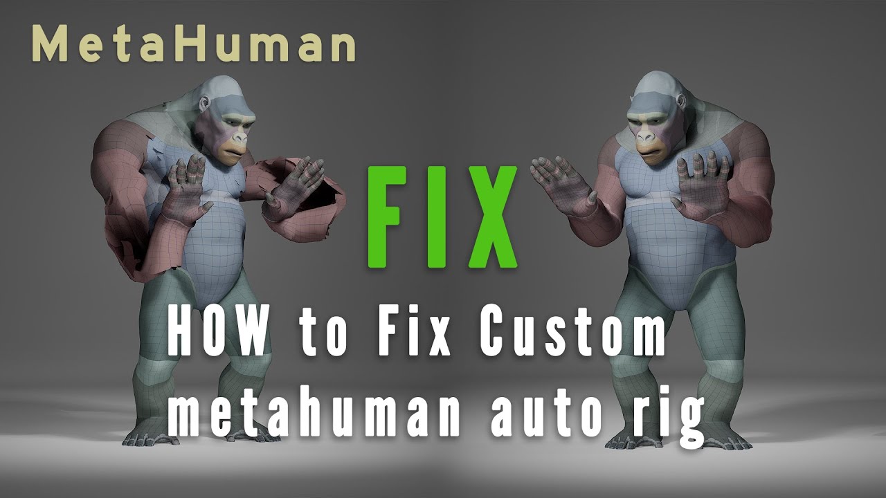 Fixing Auto-Rigging in MetaHuman Creator (feat. Kong & HelixEdit)((AUDIO FIXED))