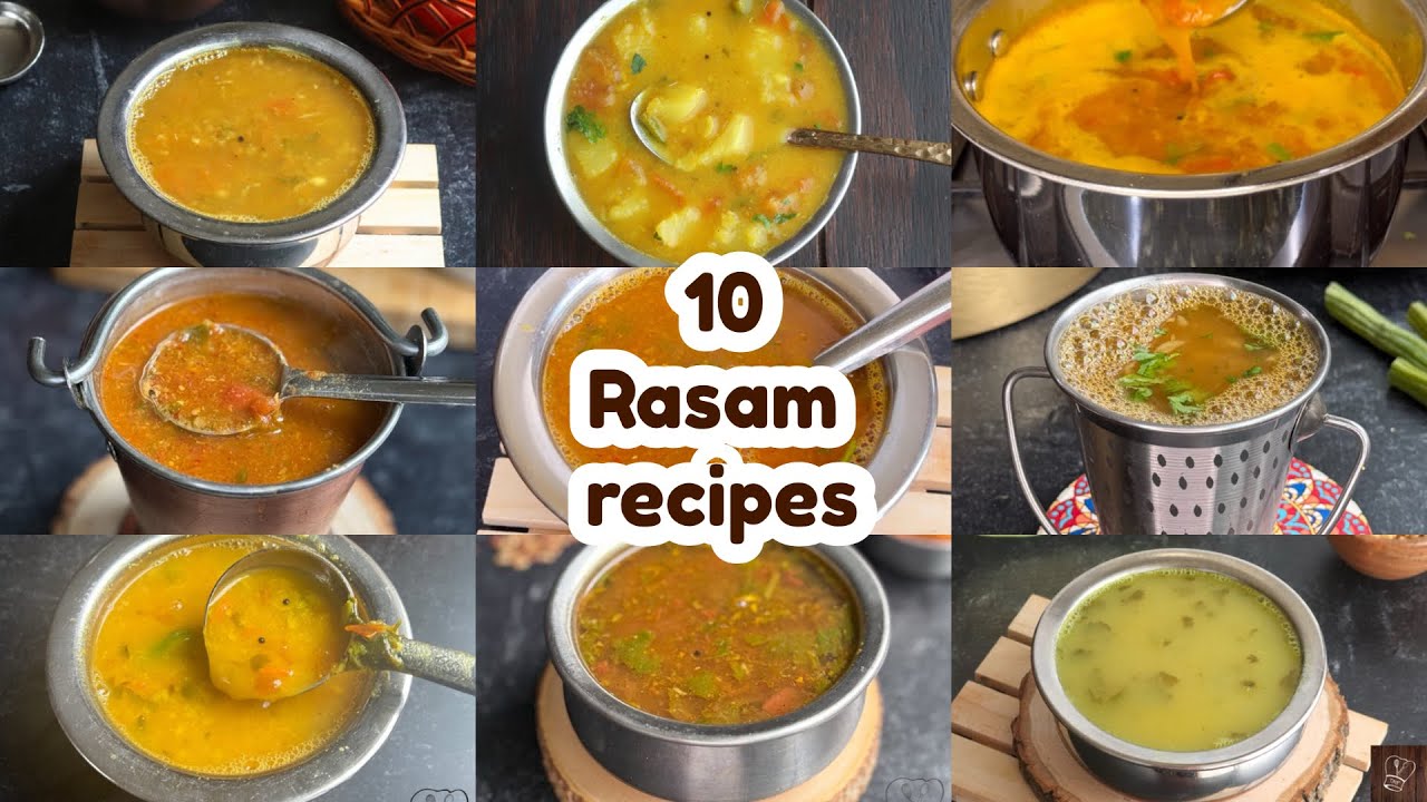 10 rasam recipes | kalyana rasam | paruppu rasam | poondu rasam | udupi rasam | pineapple rasam