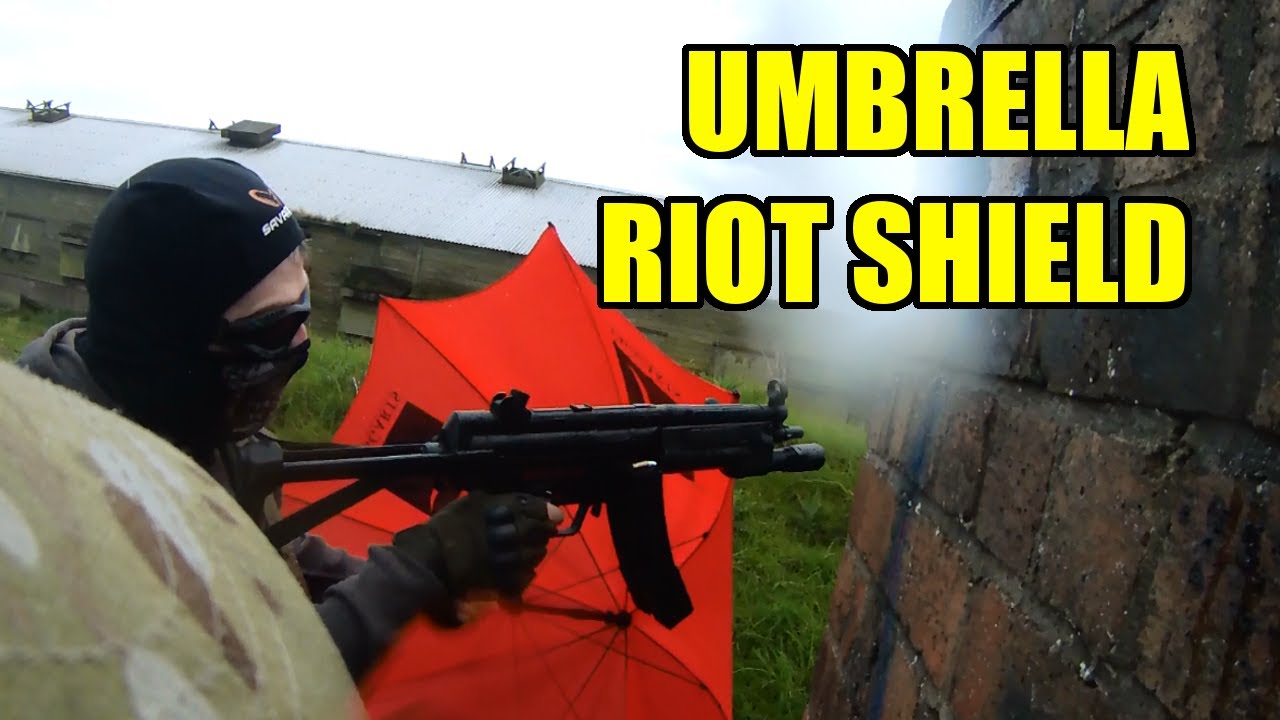 UMBRELLA RIOT SHIELD - Airsoft FPS Action @ Fife Wargames (TM HiCapa)