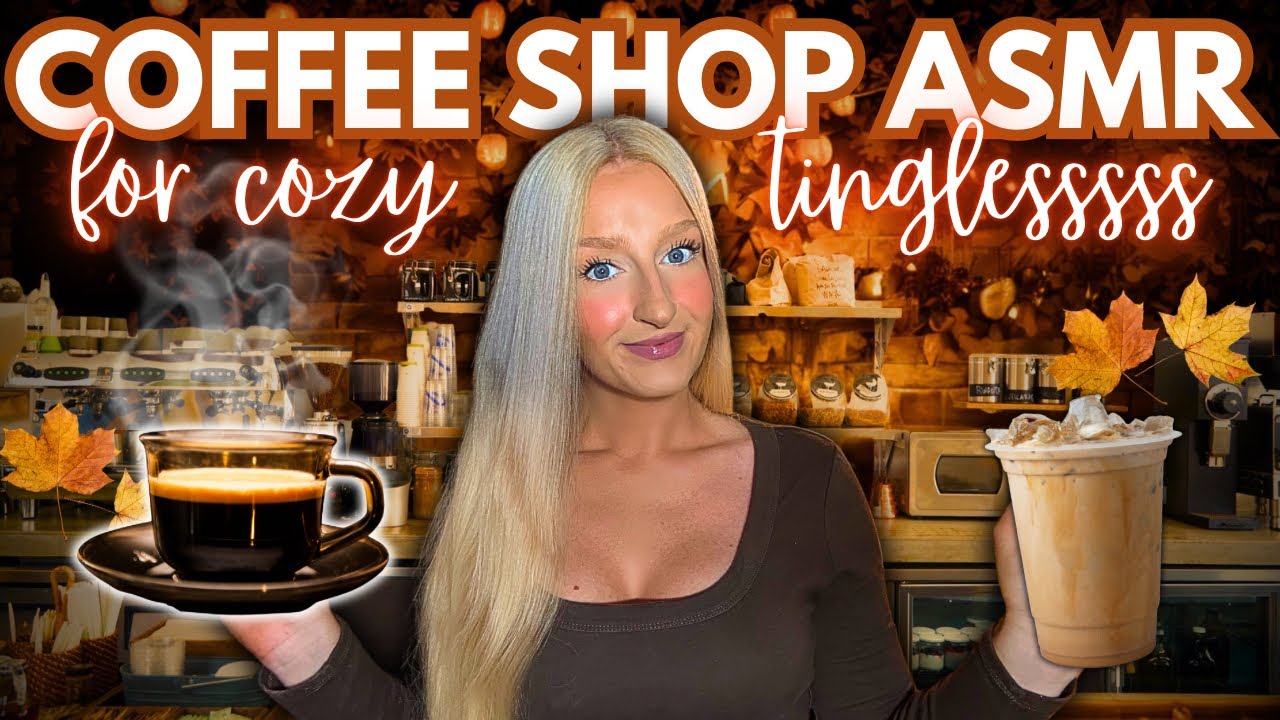 Cozy Autumnal Coffee Shop ASMR ☕️🍂 (Roleplay, bake with me, soft spoken) 🥧 🥮🍁 