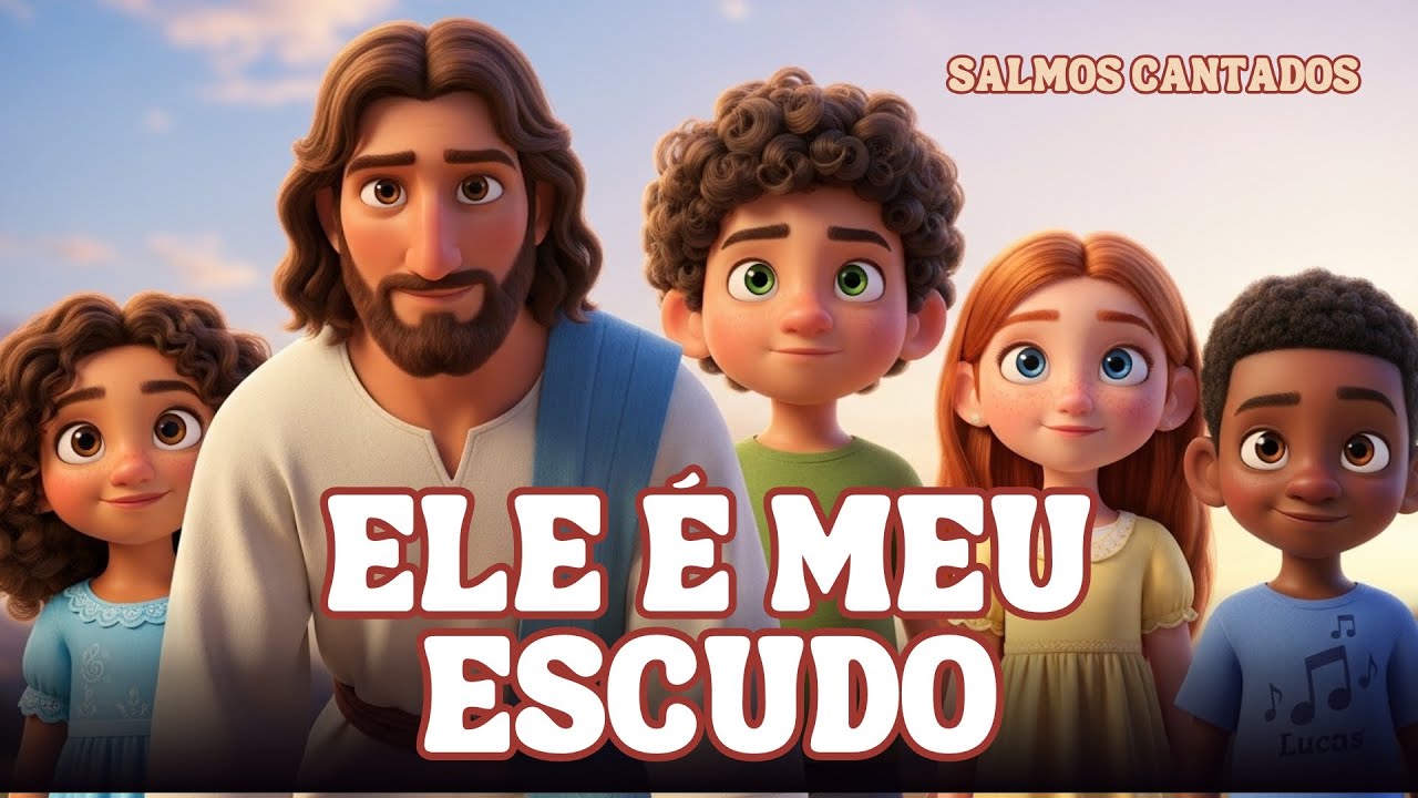 🎵 SALMOS CANTADOS - Tu És o Escudo ao Meu Redor 🛡️ | Salmo 3 Cantado para Crianças